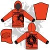 All The Way Live Designs Retro Splash Unisex Hoody Neon Orange/Black Hoodies