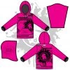 All The Way Live Designs Hoodies Retro Splash Unisex Hoody Neon Pink/Black