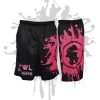 ATWL Splatter Splash Mens Full Dye Shorts Black/Pink Clearance