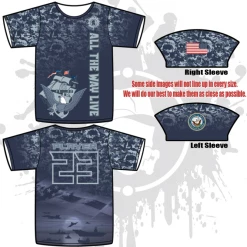 All The Way Live Designs Armed Force (Navy) Mens Full Dye Jersey