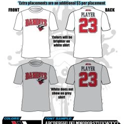 All The Way Live Designs Bandits 8U Men's Sub Dye Jersey