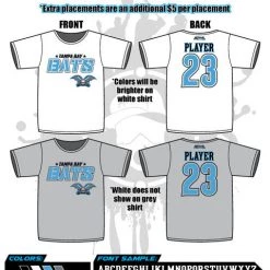 All The Way Live Designs Tampa Bay Bats Men's Sub Dye 2020 Jersey