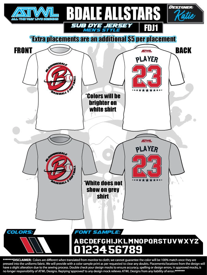 All The Way Live Designs Bloomingdale All Stars Mens Parent Jerseys 3 All The Way Live Designs Bloomingdale All Stars Mens Parent Jerseys