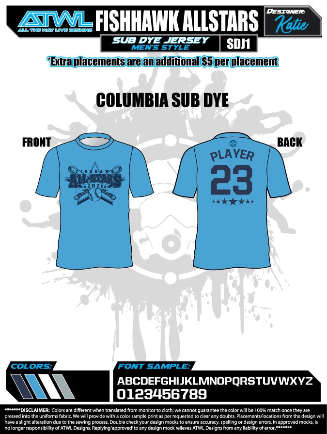 All The Way Live Designs Fishhwak All Stars Fishhawk All Stars Mens Cut Practice Jerseys 3 All The Way Live Designs Fishhwak All Stars Fishhawk All Stars Mens Cut Practice Jerseys