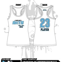 All The Way Live Designs Tampa Bay Bats Sub Dye Womens Racerback