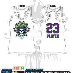 All The Way Live Designs Warriors Sub Dye Women's Racerback Warriors Fastpitch 10u