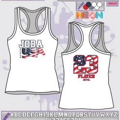 All The Way Live Designs Bandits 12U White Sub Dye Racerback (Fall 2018)