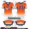 All The Way Live Designs Team Tampa Orange 2 Button Men's Cut Full Dye Jersey