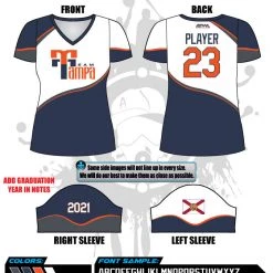 All The Way Live Designs Team Tampa White Women's Full Dye Jersey