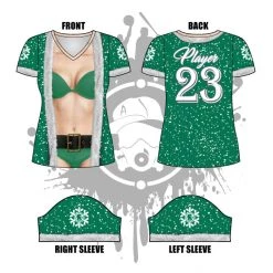 All The Way Live Designs Babe Claus Women's Jersey Themes