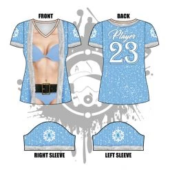 All The Way Live Designs Babe Claus Women's Jersey Themes