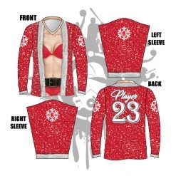 All The Way Live Designs Babe Claus Long Sleeve Jersey