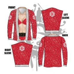 All The Way Live Designs Babe Claus Long Sleeve Jersey