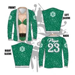 All The Way Live Designs Babe Claus Long Sleeve Jersey