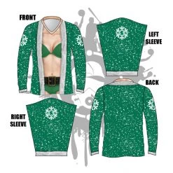 All The Way Live Designs Babe Claus Long Sleeve Jersey