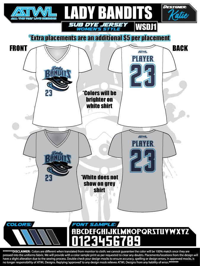 All The Way Live Designs Lady Bandits 10U Women's Racerback/Womens Jersey Lady Bandits Grooms 10U 4 All The Way Live Designs Lady Bandits 10U Women's Racerback/Womens Jersey Lady Bandits Grooms 10U