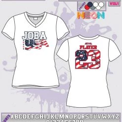 All The Way Live Designs Bandits 12U White Sub Dye Women's V-Neck (Fall 2018)