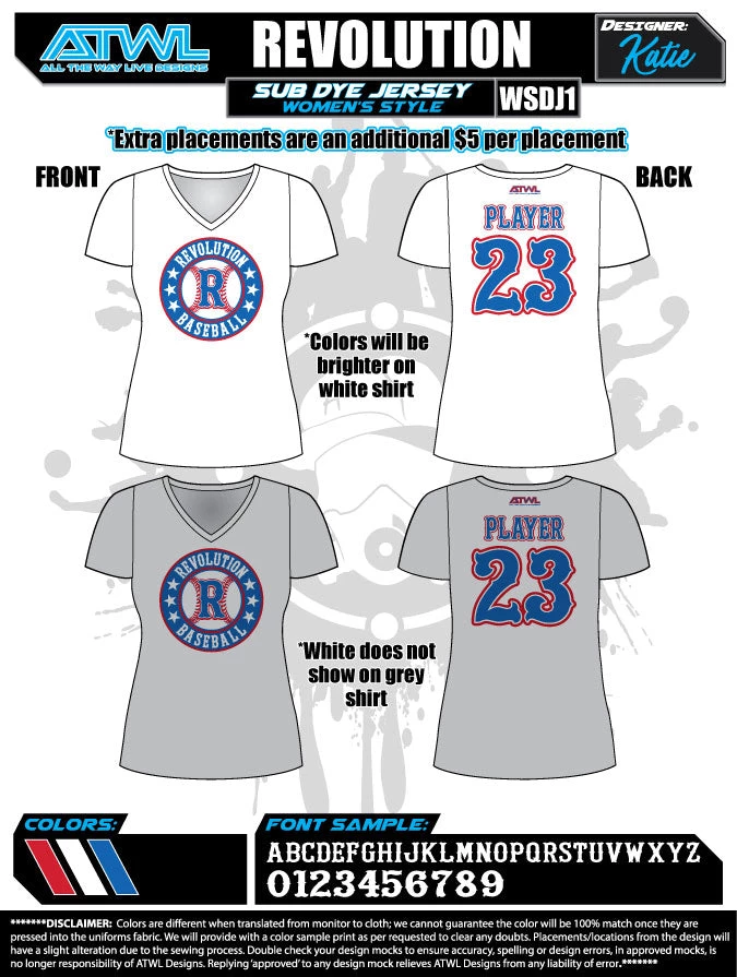 All The Way Live Designs Revolution Women's Sub Dye 3 All The Way Live Designs Revolution Women's Sub Dye